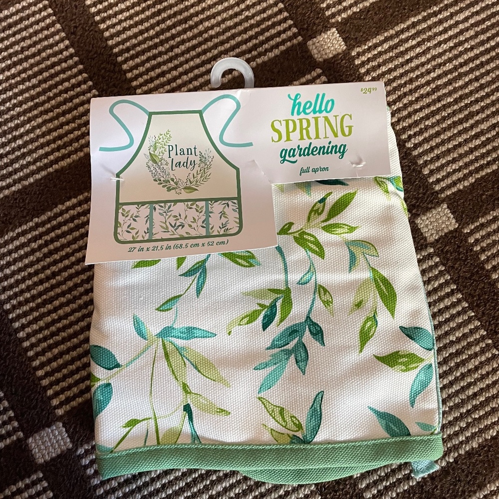 Plant Lady Gardening Full Apron with 3 pockets